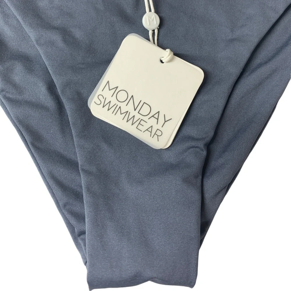 Monday Swimwear Le Marais bikini bottom in Storm Blue size small NWT